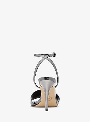 Elyse Crackled Metallic Leather Sandal