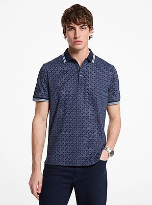 Polo Greenwich in cotone con stampa logo