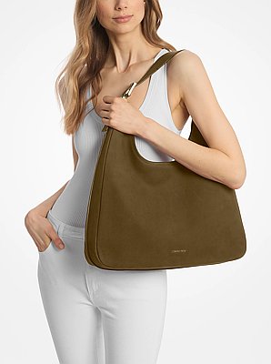 Nolita Large Nubuck Hobo Shoulder Bag