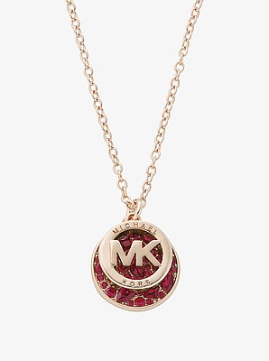 Pav&eacute; Logo Necklace