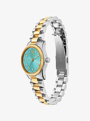 Kleine, zweifarbige Armbanduhr Lexington mit Pav&eacute;