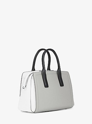 Laila Small Color-Block Leather Satchel