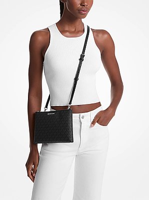 Charlotte Large Leather and Signature Logo 3-in-1 Tote Bag