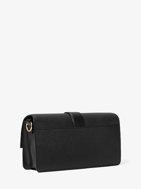 Sac &agrave; &eacute;paule Greenwich de taille moyenne en cuir Saffiano