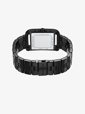 Oversized Monroe Black-Tone Watch