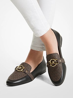 Rory Leather and Logo Loafer