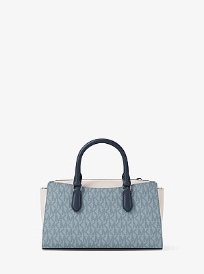 Arden Small Color-Block Signature Logo Messenger Bag