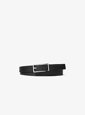 Ceinture r&eacute;versible en cuir et &agrave; logo Signature