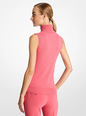 Cashmere Sleeveless Turtleneck