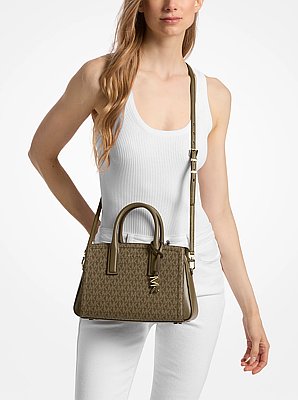 Laila Small Signature Logo Satchel