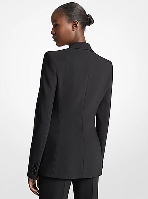Stretch Wool Crepe Blazer