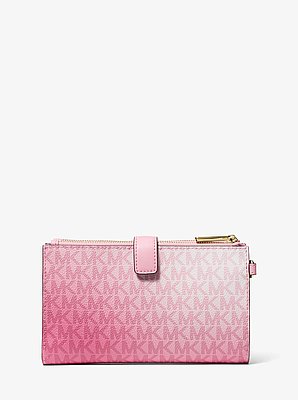 Jet Set Large Ombr&eacute; Signature Logo Wristlet
