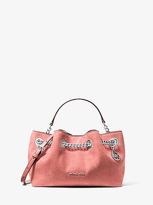 Mina Small Polyester Microsuede Crossbody Bag