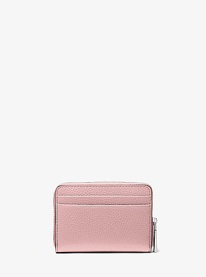 Jet Set Small Pebbled Leather Zip-Around Card Case