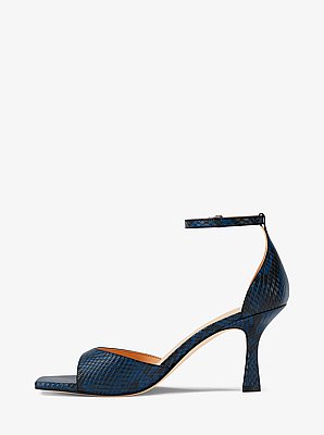 Amali Snake Embossed Sandal