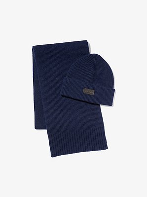 Wool Beanie Hat and Scarf Set