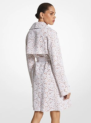Trench in pizzo floreale cordonato
