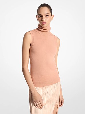 Cashmere Sleeveless Turtleneck