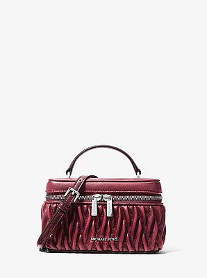 Vivi Small Matelass&eacute; Burnished Vanity Crossbody Bag
