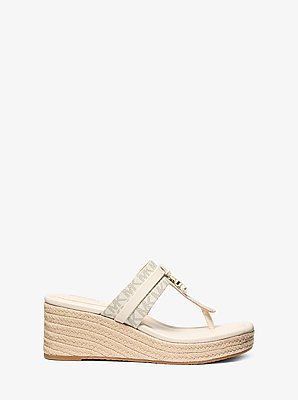 Zoe Signature Logo Wedge Sandal