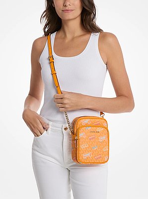 Jet Set Medium Embellished Signature Logo Crossbody Bag