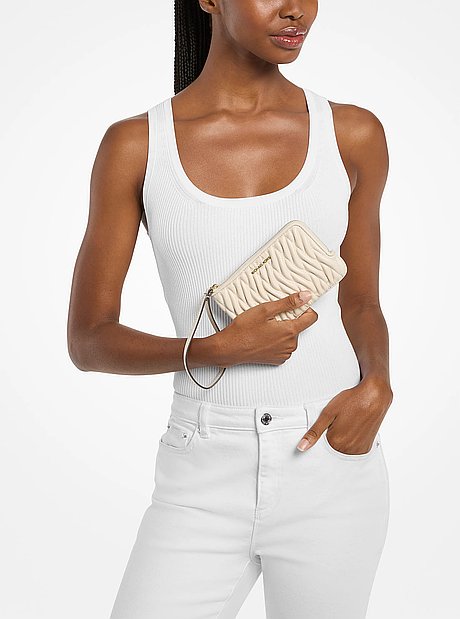 Jet Set Travel Small Matelass&eacute; Wristlet