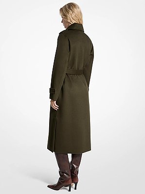 Cappotto in misto lana con cintura