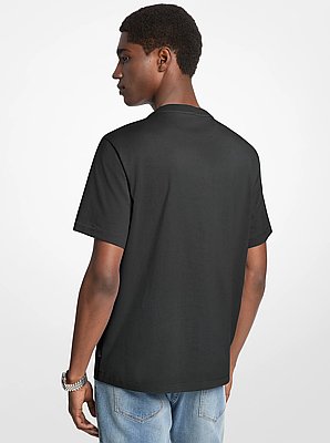 Textured Logo Cotton T-Shirt