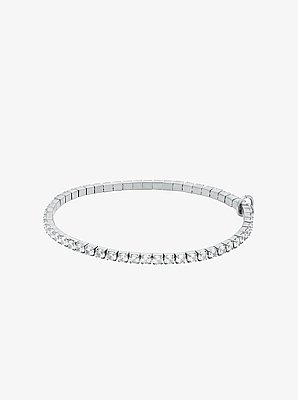 Pulsera de tenis el&aacute;stica con incrustaciones de pav&eacute;
