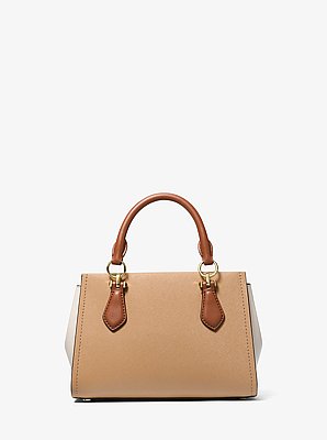 Marilyn Small Color-Block Saffiano Leather Crossbody Bag