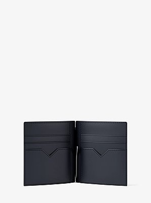Edison Scratch-Resistant Leather Card Case with Money Clip