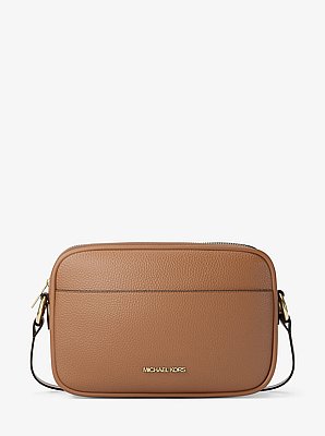 Jet Set Large Pebbled Leather Camera Crossbody Bag