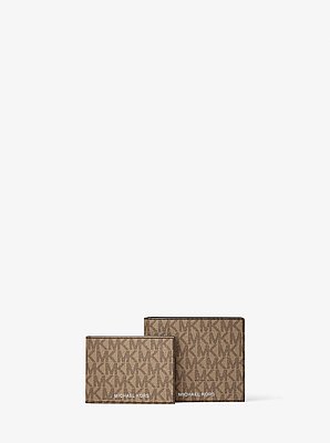 Cooper Logo Billfold Wallet With Passcase in CAMEL | Michael Kors image number 0