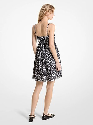 Robe en coton &agrave; logo motif l&eacute;opard