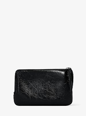 Jet Set Travel Small Crackled Wristlet