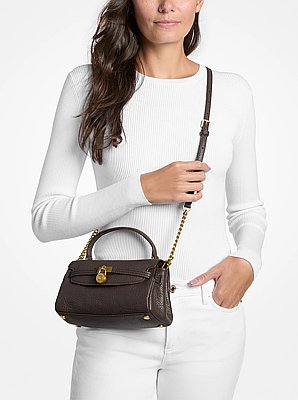 Hamilton Moderne Extra-Small Textured Leather Slouchy Crossbody Bag