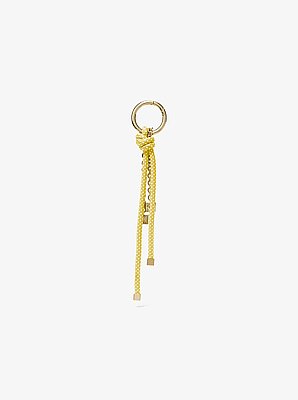 Gold-Tone and Speckled Cord Bag Charm