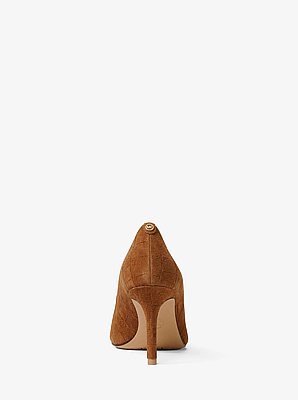 Alina Flex Crocodile Embossed Suede Pump