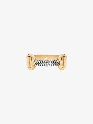 Pav&eacute; Horsebit Ring