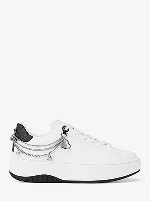 Dottie Embellished Leather Platform Sneaker