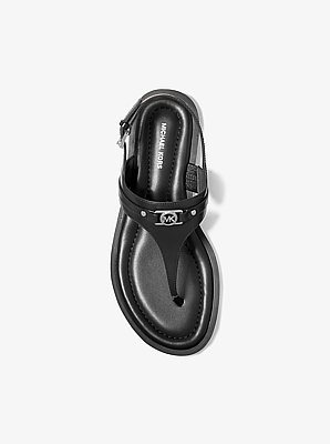 Sandalia Mandy de piel con tira en forma de T