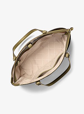 Bolso tote Sullivan grande de piel saffiano con cremallera superior