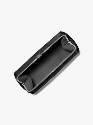Angelica Large Leather Frame Clutch