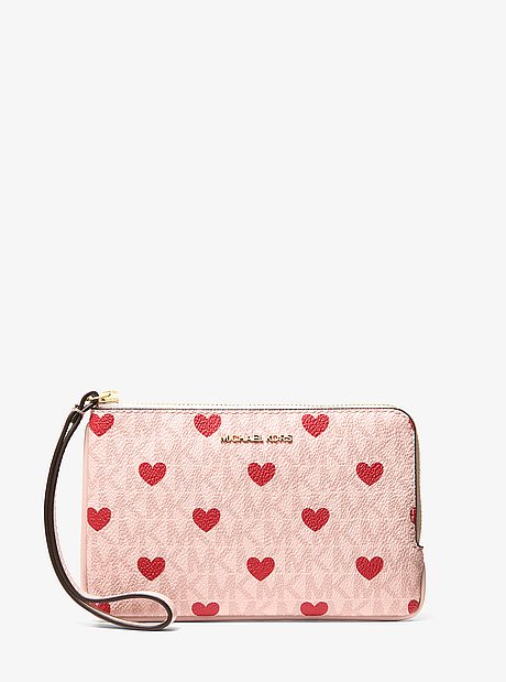 Jet Set Travel Small Printed Signature Logo Wristlet