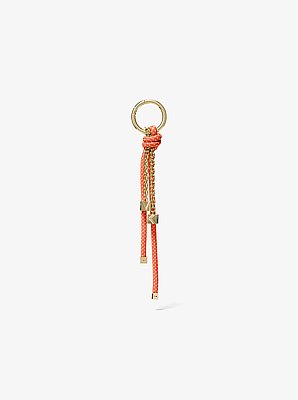 Gold-Tone and Speckled Cord Bag Charm