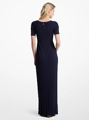 Ribbed Stretch Knit Midi Dress