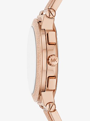 Montre Billie surdimensionn&eacute;e ton or rose d&eacute;polie