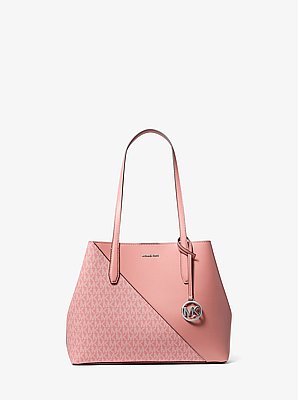 Avalon Medium Signature Logo and Smooth Tote Bag