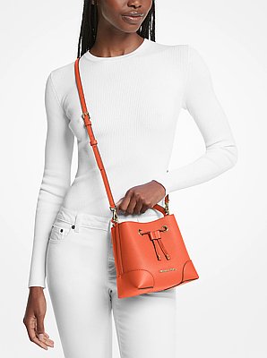 Mercer Small Pebbled Leather Bucket Bag