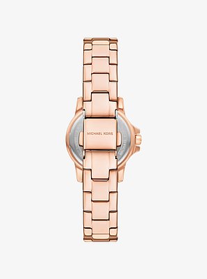 Set de regalo de joyer&iacute;a con reloj Everest petite en tono oro rosa y pulsera con pav&eacute;